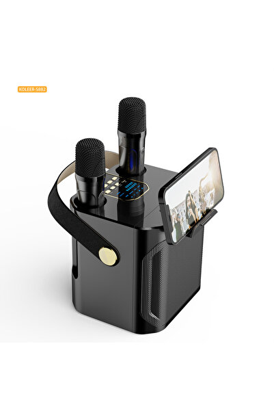 Choice black High Power Karaoke Bluetooth Speaker Portable 360 Stereo Surround Waterproof Wireless Subwoofe