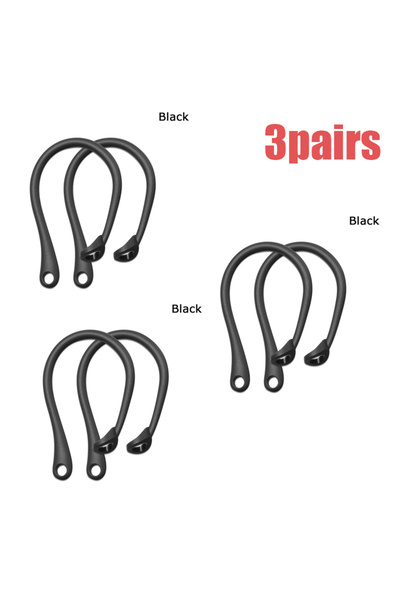 Choice 3pairs-01 1 Pair Silicone Anti-lost Ear Hook for AirPods 1 2 3 Pro Spo...