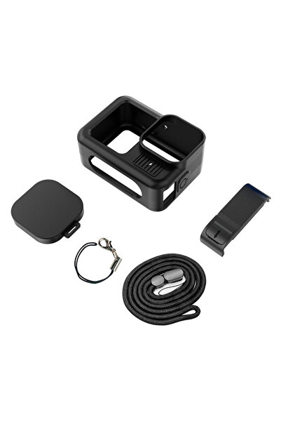 Choice طقم أسود 1 لكاميرا GoPro Hero 13، غطاء سيليكون أسود واقٍ ناعم مع غطاء جانبي