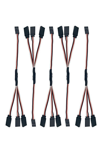 Choice 5 قطع من كابل تمديد سيرفو بموصل JR Y، 3 دبابيس، مقسمات قابس JR، ذكر وا...