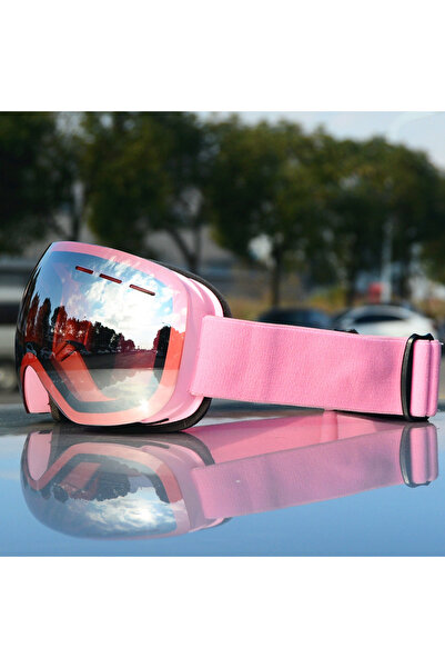 Choice نظارات تزلج جديدة من JSJM باللون الوردي، للرجال والنساء، بطبقتين، مضاد...