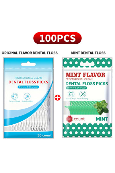 choice2 ١٠٠ قطعة، ٣٠٠/١٠٠/٥٠ قطعة من أعواد تنظيف الأسنان - متوفرة بنكهتي النع...