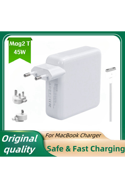 Choice شاحن Mag2 T-45W-EU بقوة 45 واط بتقنية Magsafe 2 لأجهزة MacBook Air مقا...