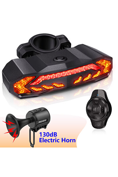 Choice Type B-Horn Rockbye Bicycle Turn Signals Light Rechargeable Bike Tail ...