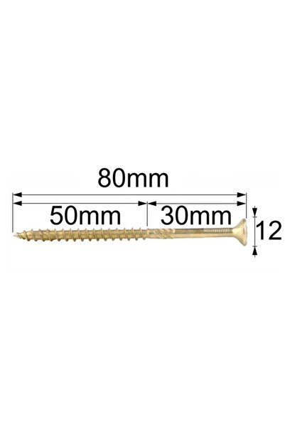 Mag-Krak Surub Dulgherie Cap Inecat 6x80 - 100buc/cutie