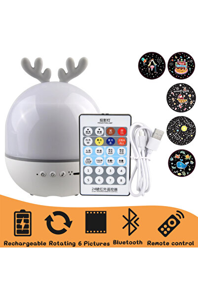 Choice C BT Speaker Battery Starry Sky Night Light Star Projector Children Ni...