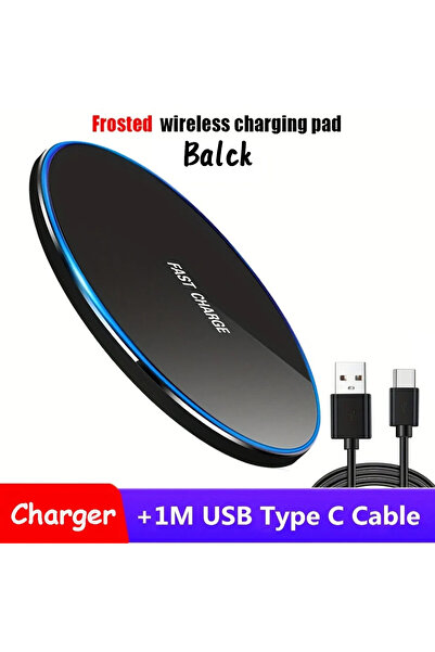 Choice شاحن لاسلكي أسود اللون مزود بكابل لأجهزة iPhone 16 و 15 و 14 و 13 و 12...