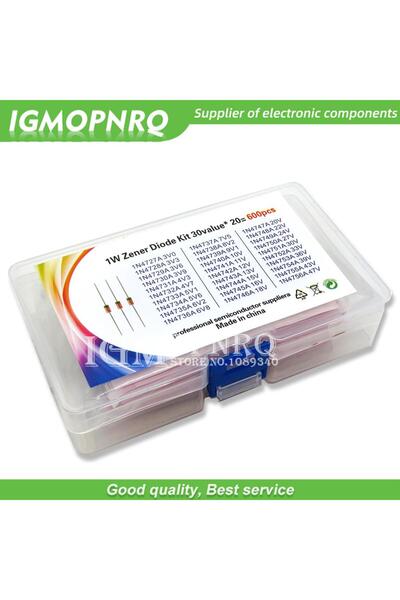 Choice 600pcs 3V-47V Diode Kit 1W Zener Voltage Regulator 39V 30V 27V 24V 22V...