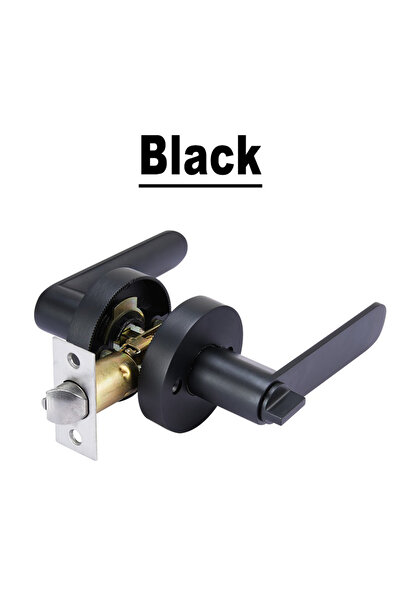 Choice1 باب غرفة صامتة أسود، باب دائري، مقبض باب داخلي، قفل/مزلاج بمفتاح، مصن...