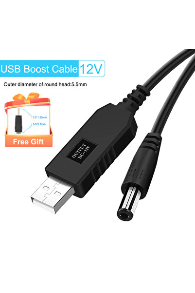 Choice 12V Cable Fonken DC 5V to 12V Step-up Cord WiFi to Powerbank Cable Con...