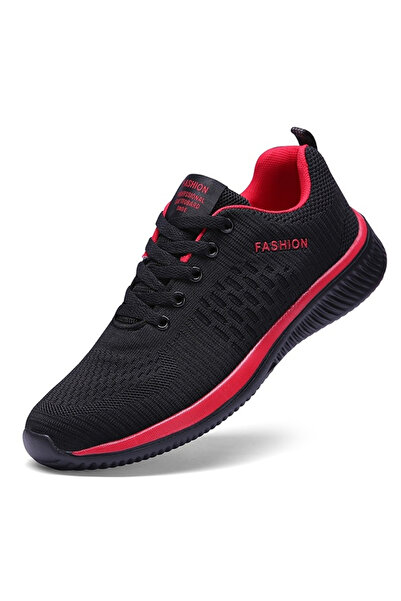 Choice 43 Red Men Running Walking Knit Shoes Fashion Casual Sneakers Breathable Sport Athletic Gym Lightwei