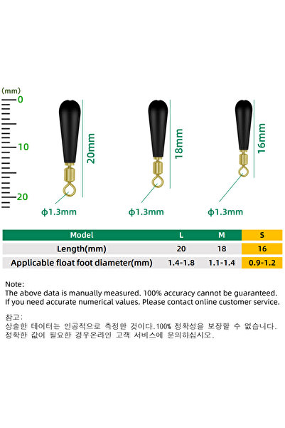 Choice 50 قطعة مقاس صغير من عوامات الصيد الدوارة من DNDUJU، ملحقات صيد الأسما...