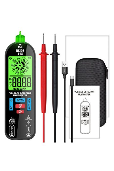 Choice A1X with Bag BSIDE Smart Digital Multimeter Rechargeable Electronic Tester AC DC Contactless NCV Aut