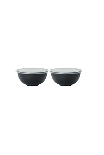 Choice 2pc-black 2/4/6pcs Black plastic bowl with lid reusable for home kitchen restaurant RV Camping Work