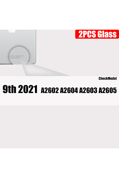 Choice واقي شاشة زجاجي مقوى شفاف من قطعتين لأجهزة آيباد من الجيل التاسع والثامن والسابع والسادس.