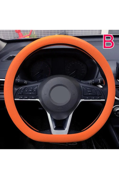 Choice b Advanced anti-skid silicone steering wheel cover with elastic stretc...