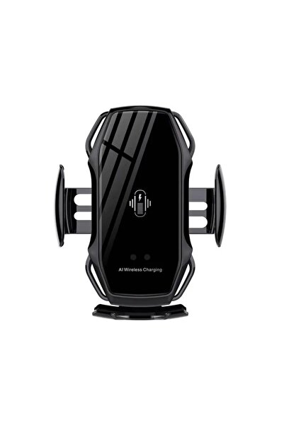 Vikefon شاحن سيارة لاسلكي أسود، حامل هاتف للسيارة، 15 وات، حامل شحن لاسلكي سر...