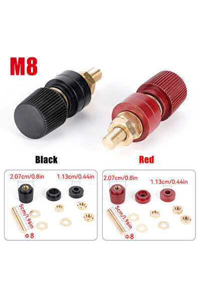 choice2 M8 1Pair Auto M6 M8 M10 Battery Wiring Screw Bolts Clips Pure per Hig...