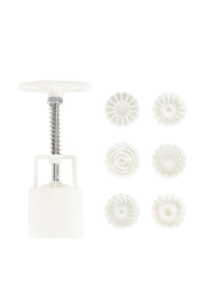 Choice قالب كيك القمر البلاستيكي RoundA، 50 غرام، 7 قطع، قالب كعك يدوي على شك...