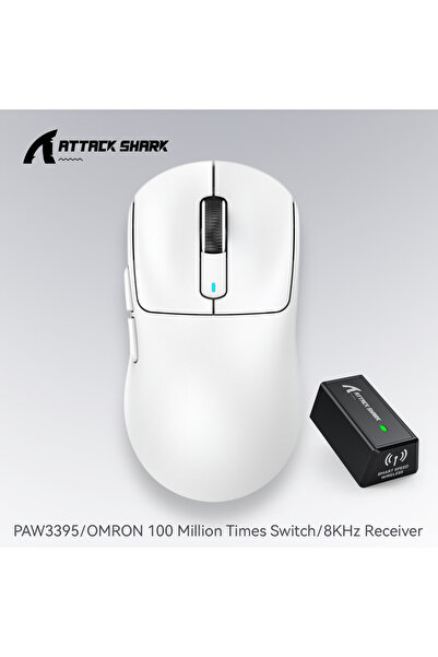Choice6 ماوس الألعاب اللاسلكي خفيف X3pro White Atack Shark X3 PAW3395، ثلاثي ...