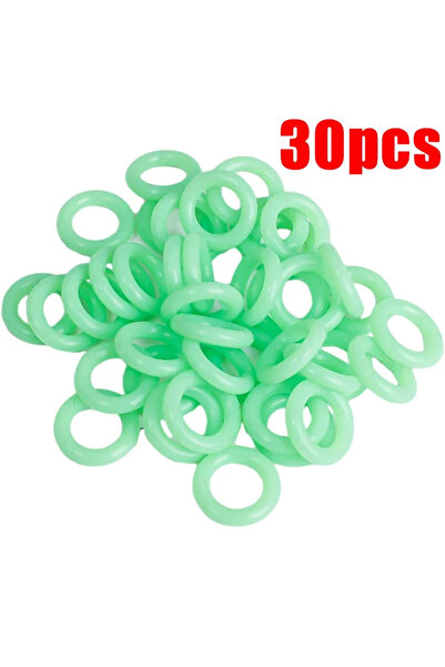 Choice 30pcs 10/100PCS Fluorescent Silicone Tent Nail Ring Luminous O-shaped Fishing Rod Rings Night Light