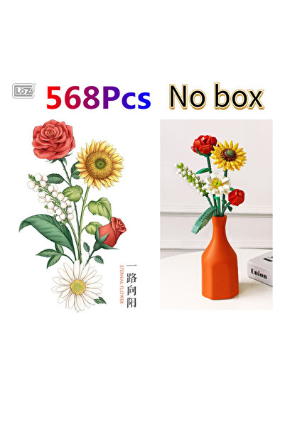 Choice JM81-1659-No box Technical Ideas Flowers Bouquet Building Blocks Moc R...