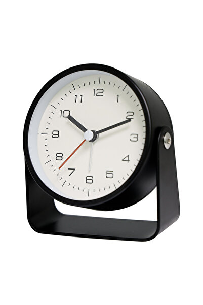 Choice ساعة منبه معدنية صغيرة سوداء اللون، قطعة واحدة، ساعة مكتبية صامتة مصمم...