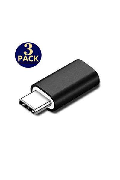 Choice كابل توصيل أسود مكون من 3 قطع، معدني، من نوع Lightning ذكر إلى USB-C أ...