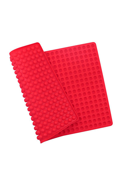 Choice قالب سيليكون دائري صغير على شكل كرات شوكولاتة حمراء، 468 تجويف، لصنع قطرات الشوكولاتة، وحلويات الكلاب، والخبز.