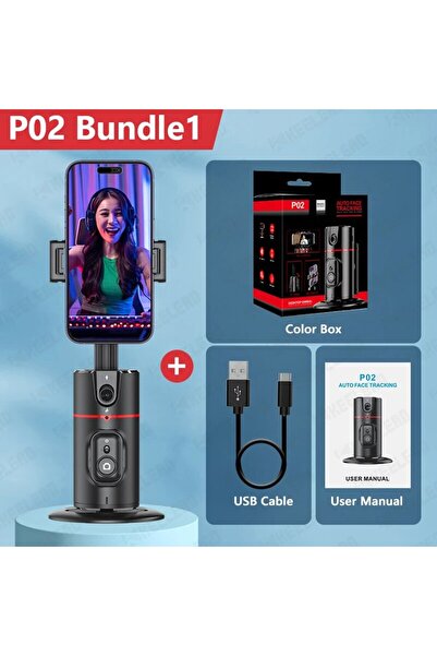 Choice حامل الهاتف P02 P02 المزود بخاصية تتبع الوجه التلقائي، يدور 360 درجة، ...