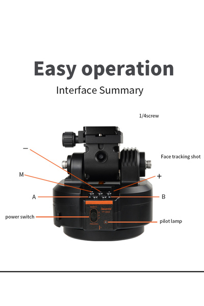 Choice رأس حامل ثلاثي القوائم بانورامي آلي أسود من طراز Desiontal YT-2000، مز...