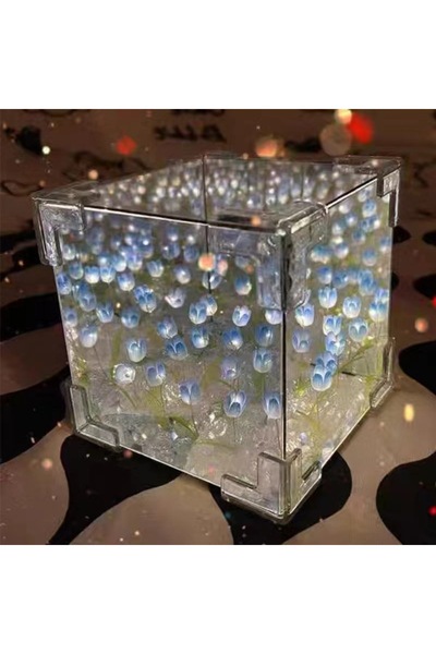 Choice مصباح ليلي LED على شكل زهرة توليب سحابة ثلاثية الأبعاد DIY أزرق اللون،...