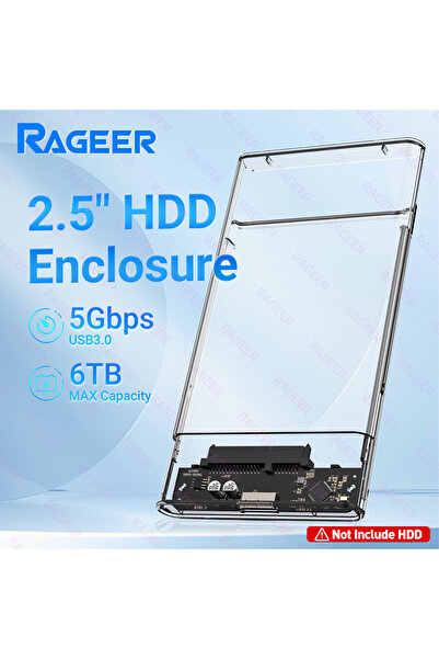 Choice5 Gold RAGEER 2.5" HDD Enclosure 5 Colors External Hard Drive Case USB3...