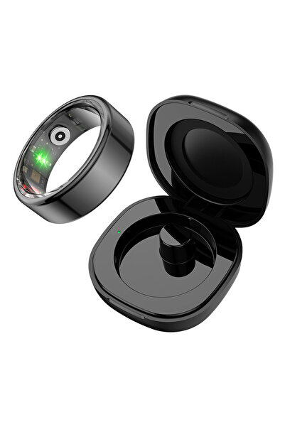 COLMI 8 black COLMI-R02 Smart Ring with Charging Case for Men Women, Battery Life, 39 Days, Health Monitor