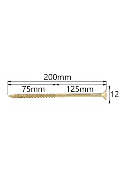 Mag-Krak Surub Dulgherie Cap Inecat 6x200 - 100buc/cutie