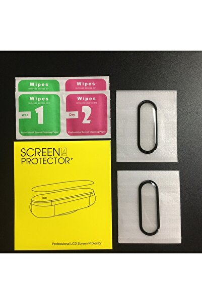 Choice واقي شاشة زجاجي أسود 9D لسوار Mi Band 4 (قطعتان) متوافق مع سوارات Mi B...
