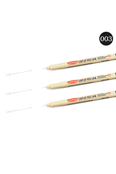 Choice 3Pcs set 003 12 Tip Pigment Liner Micron Ink Marker Pen for Manga Draw Sketching Needle Pen Hook Lin