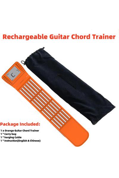Choice1 Orange Pket Guitar Chord Practice Tool, Portable Guitar Neck for Trai...