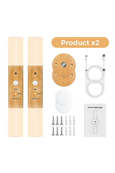 Choice USB Plug 2PCS Light brown 2PCS Motion Sensor Induction Night Light Ind...