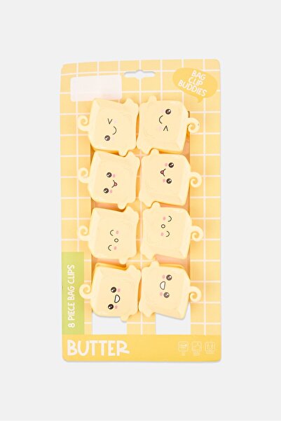 Cook With Color 8 Pieces Bag Clips Set, Light Yellow