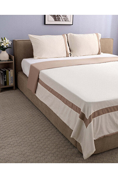 REDTAG Ivory 3-Piece Solid Duvet Cover (King Size)