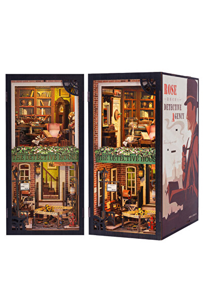 Choice مجموعة رفوف خشبية صغيرة لمكتبة المحققين من كيوتبي، يمكنك تركيبها بنفسك.