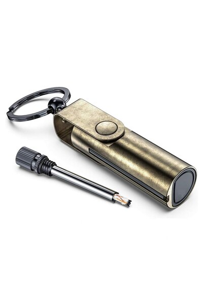 Jobon Benzinli Anahtarlık Survive Kibrit Çakmak Antik Renk