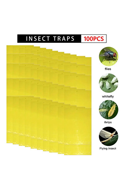 Choice1 100PCS 200-20pc Double Sided Sticky Traps Fruit Fly Trap Board Multip...