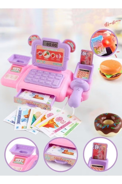 Generic لعبة ماكينة تسجيل المدفوعات النقدية الذكية مع آلة حاسبة، متعددة الوظا...