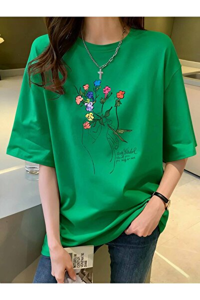DingDing Fashion A Gold Book Hemp Green Breathable T-shirt