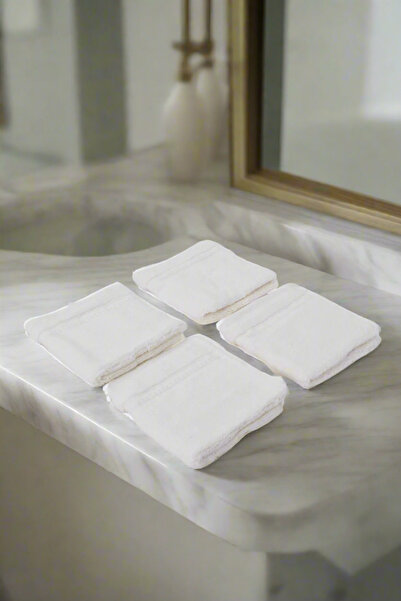 REDTAG Cream Luxury Cotton Face Towel Set (4 Piece)