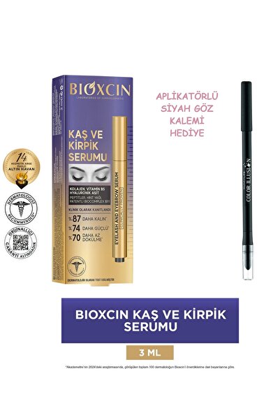 Bioxcin Kaş Kirpik Serumu - HL Aplikatörlü Siyah Göz Kalemi(Eyeliner)