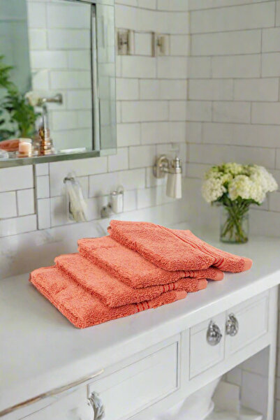 REDTAG Orange Soft Cotton Face Towel Set (4 Piece)