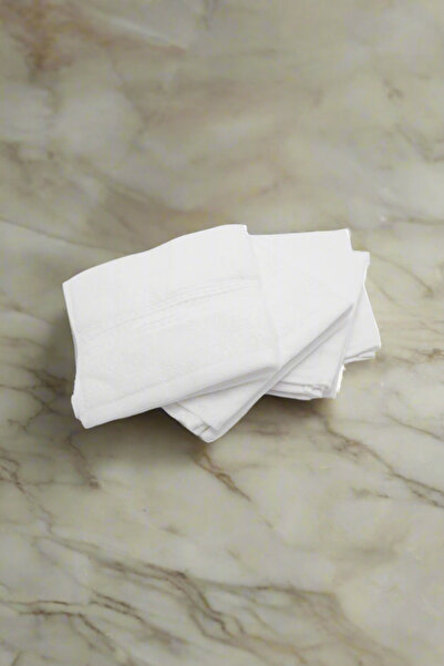 REDTAG White Textured Cotton Face Towel Set (4 Piece)